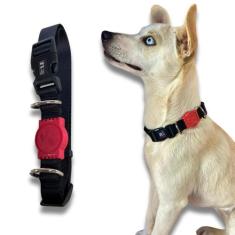 Coleira Cachorro Pet Pequeno médio grande porte  - Woof Meow, G, Preto