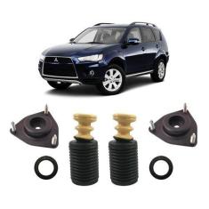 2 Kit Batente Coxim Dianteiro Outlander 2007 2008 2009 2010 - QualyKit