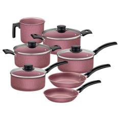 Jogo De Panelas Tramontina Turim 7 Peças Em Alumínio Antiaderente Star