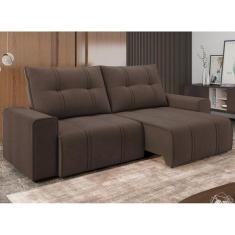 Sofá 3 Lugares Retrátil Reclinável 230cm Molas Ensacadas Palladium New