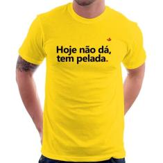 Camiseta Hoje não dá, tem pelada - Foca na Moda, Amarelo, GG