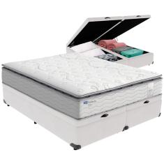 Cama Box Baú E Colchão Amsterdã Queen Molas Ensacadas Branco Probel