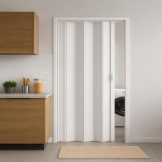 Porta Sanfonada PVC 0,60x2,10 Multilit Branco - Plasflex