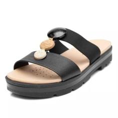 Sandália Feminina Slide Flatform Macio Ultra Conforto Modare - Preto - 36