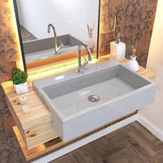 Kit Cuba Xrt55 Válvula Click 1 Polegada B Sifão Flexível Pvc Compace Cinza