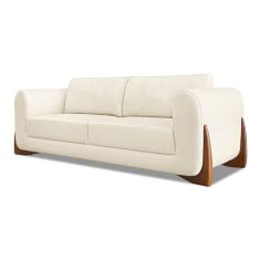 Sofá 3 Lugares Yves Linho Rústico Natural 200 cm