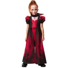Fantasia Rainha Vampira Infantil Halloween Vestido Festa Top