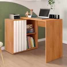 Mesa Escrivaninha Tech 1 Porta 1 Prateleira Freijó/Off White - Caemmun