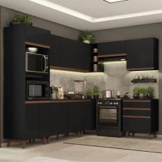 Cozinha Completa de Canto Madesa Reims 462002 com Armário e Balcão - P