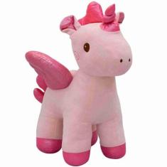 Unicórnio Rosa Com Asas 51.5Cm - Pelúcia - Foffylandia