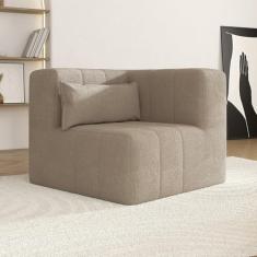 Sofá de Canto Modular de Espuma Easybox Cabecasa Madeiramadeira Taupe