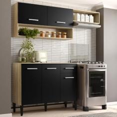 Armário Cozinha Compacta Arizona Tiny Carraro (Preto)