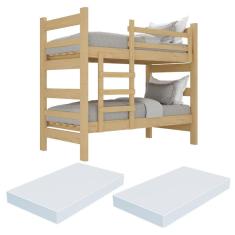 Beliche Madeira Maciça - vira 2 Camas - com Colchões Inclusos Dubai Multimóveis VCR4158