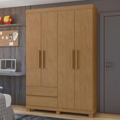 Guarda-roupa 4 Portas 2 Gavetas Zeus com Pés