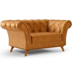 Sofá 2 Lugares Império 150cm D02 Couríssimo Whisky B-90