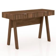 Mesa Para Escritório 2 Gavetas Me4128 Nogal - Tecno Mobili