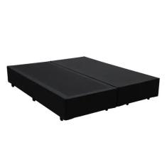Cama Box Casal Bipartido Homequeen Sintético Preto 138x188x40