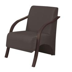 Poltrona Vênus 1 Lugar Braço Madeira D Salla Suede