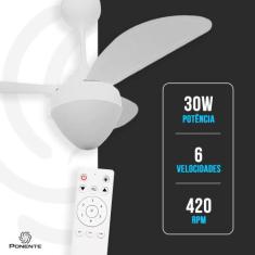 Ventilador Teto Gale Inverter Para 2 Lâmpadas + Controle - Ventisol, B