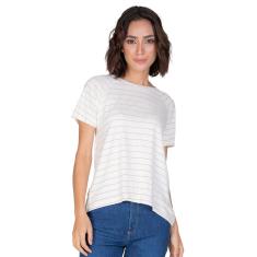 Blusa Feminina Estampada Rovitex Bege-Feminino