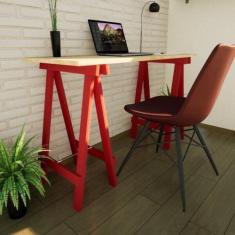 Escrivaninha Mesa Escritório Cavalete 120cm Madeira Macica Ms Colors -