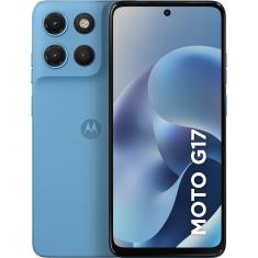 Smartphone Motorola Moto G17 4G 256GB 12GB (4GB RAM + 8GB RAM Boost) Tela 6,7" Câmera 50MP Sony Lytia 600 Azul Claro