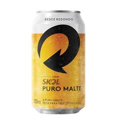 Cerveja Skol Puro Malte, Lata, Skol, 350ml