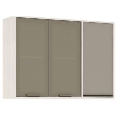 Armário De Cozinha Luciane 3 Portas Linea Patina Mocca Laca