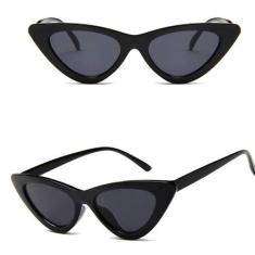 Óculos de Sol Cat Eye Preto Gatinho Retro Vintage