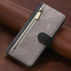 Capa carteira de couro com zíper para Samsung S22 Ultra S21 FE S20 Plus A53 A73 A21S S10 A52 A72 A33 A53 A51 A32 A12 Capa, preta, para Galaxy S22Ultra