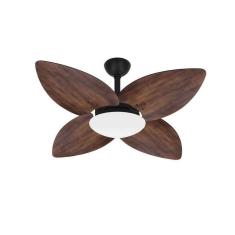 Ventilador Teto Winds Preto 4 Pás Imbuia Potente Ventax 110V