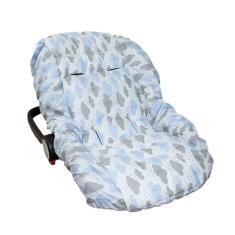 Capa de Bebê Conforto 100% Algodão - Chuva de Benção Azul