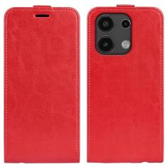 Capa de telefone para Xiaomi Redmi Note 13 4G, capa fina vertical flip fólio capa protetora de couro PU capa protetora com fecho magnético com slot para cartão para Redmi Note 13 4G capa de telefone