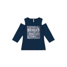 Blusa Lunender Malha Party Azul Tam. GG-Feminino