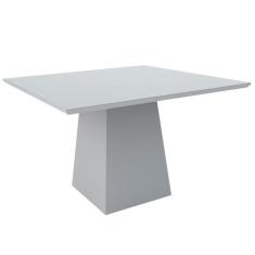 Mesa De Jantar Para 6 Lugares Tampo De Madeira Com Vidro Jasmin 1,35m 