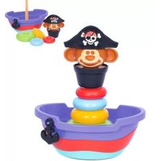 Brinquedo  Bebe Baby Pirata Encaixe Empilhar - Mercotoys