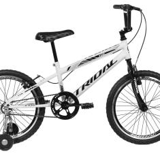 Bicicleta Aro 20 Infantil Bmx Cross Roda Lateral Branco