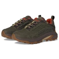 Merrell Moab Speed 2 Tênis masculino de couro impermeável para caminhada, Oliva, 42