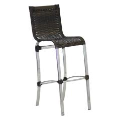 Banqueta Alta Haiti Em Alumínio Trama Original Pedra Ferro