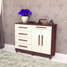 Cômoda Sapateira 5 Gavetas 2 Portas Sírius Vila Rica