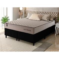 Conjunto Cama Box Espuma San Diego Bege King 193x203x67