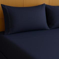 Jogo De Lençol Solteiro 02 Peças 400 Fios Fronha Ponto Palito - CASA M