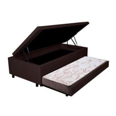 Bicama com Baú Solteirão Reforçado 96x203cm em material sintético B&G