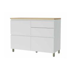 Armário de Cozinha Modulado Balcão Rainha 1 Porta e 4 Gaveta c/ Tampo 