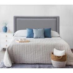 Cabeceira Estofada Reta Luxo com Tachas - King