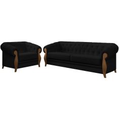 Kit Sofa E Poltrona Decorativa Murano Veludo Sl 944 Moll Sl 944