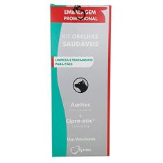 SYNTEC Kit Otológico Syntec Auritec 100 Ml + Cipro Otic 15 G Para Cães E Gatos
