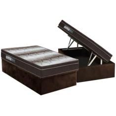 Cama Box Baú Solteiro: Colchão Ortopédico Ortobom   Light + Base Crc S