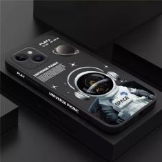 Capa para iPhone 14 Pro Max Capa para iPhone 11 Capas Cartoon Space Astronaut Cases para iPhone 13 12 XS Max X 7 8 Plus Capa mole, 4, para iPhone 12 Mini