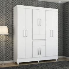 Guarda Roupas Casal 8 Portas  2 Gavetas com Espelho Munique Demóbile